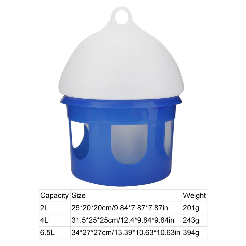 Automatic Pigeon Waterer Bird Water Feeder Large Capacity Automatic Bird Pigeon Feeder Water Dispenser Waterer 2L-6.5L