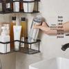 Punch-Free Wrought Iron Triangle Corner Bathroom Shelf