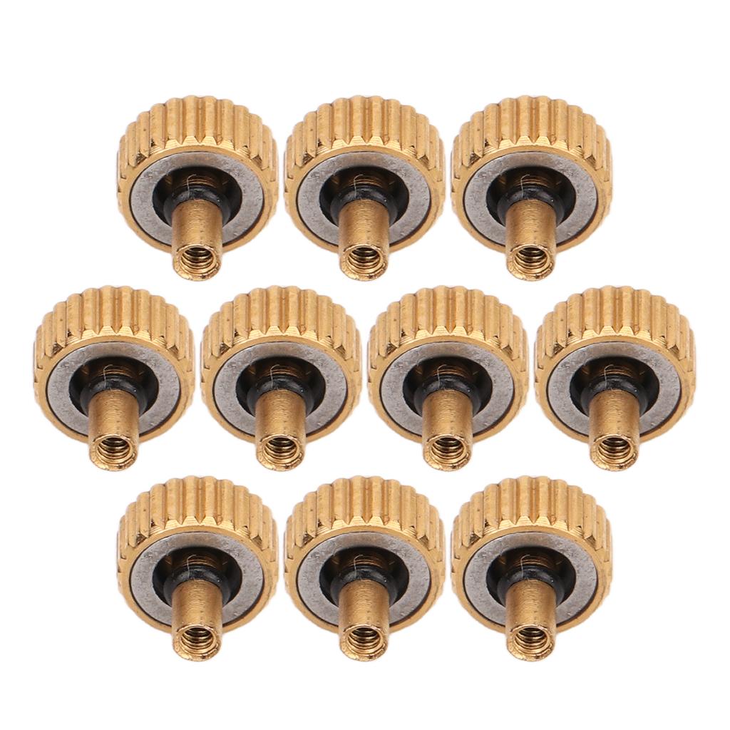 10pcs Watch Crown Spare Parts Noctilucence Stainless Steel Watch Head Replacement Accessories Gold 4.0mm