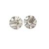 European & American Elegant Pleated Round Earrings - Unique, Cold Style for Everyday Wear