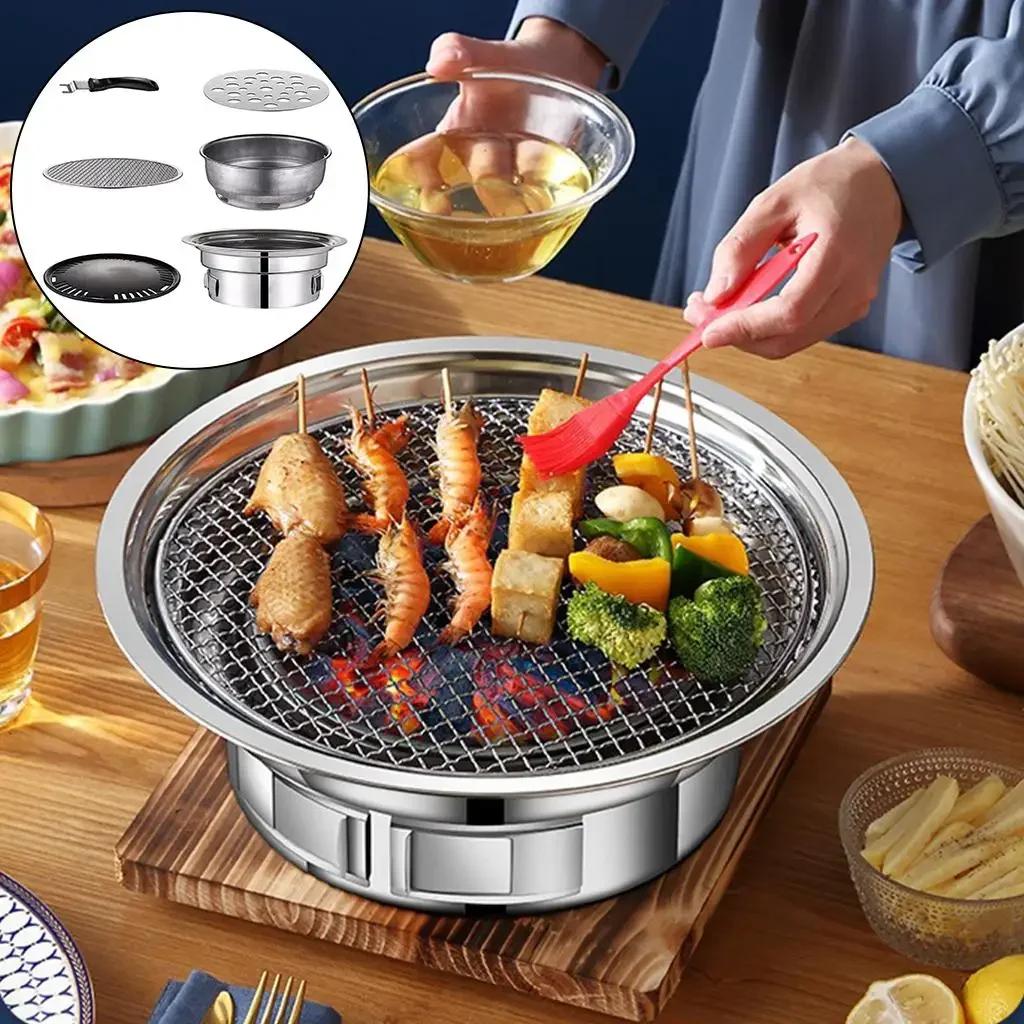 Korejiešu ogļu grils mājsaimniecības bezdūmu plīts