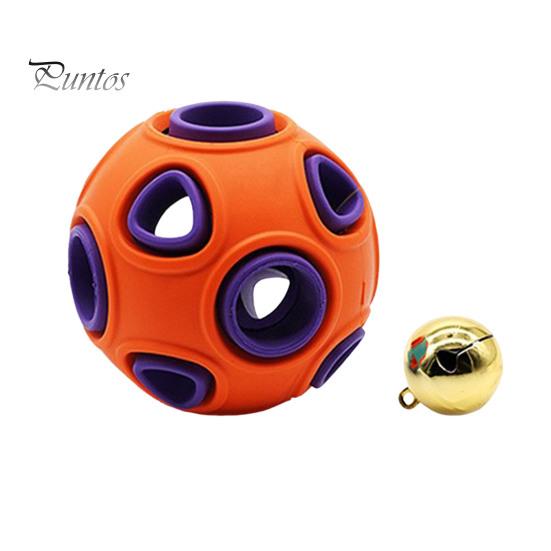 Hundeballer med klokkelyd Gummi hoppende henteball Tyggemotstandsdyktige tenner rengjøring Anemone Interaktiv ball for valper Små mellomstore hunder Interaktiv