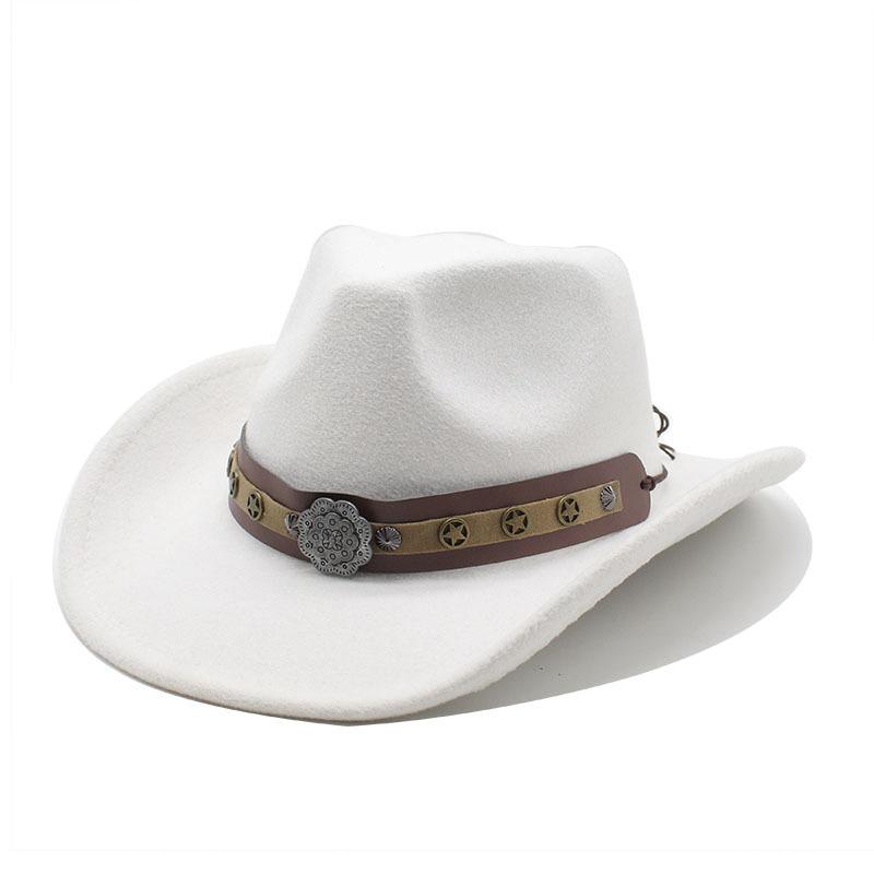 Tibetan Woolen Hat Women'S Versatile British Jazz Top Hat Tourist Mountaineering Western Cowboy Hat Men