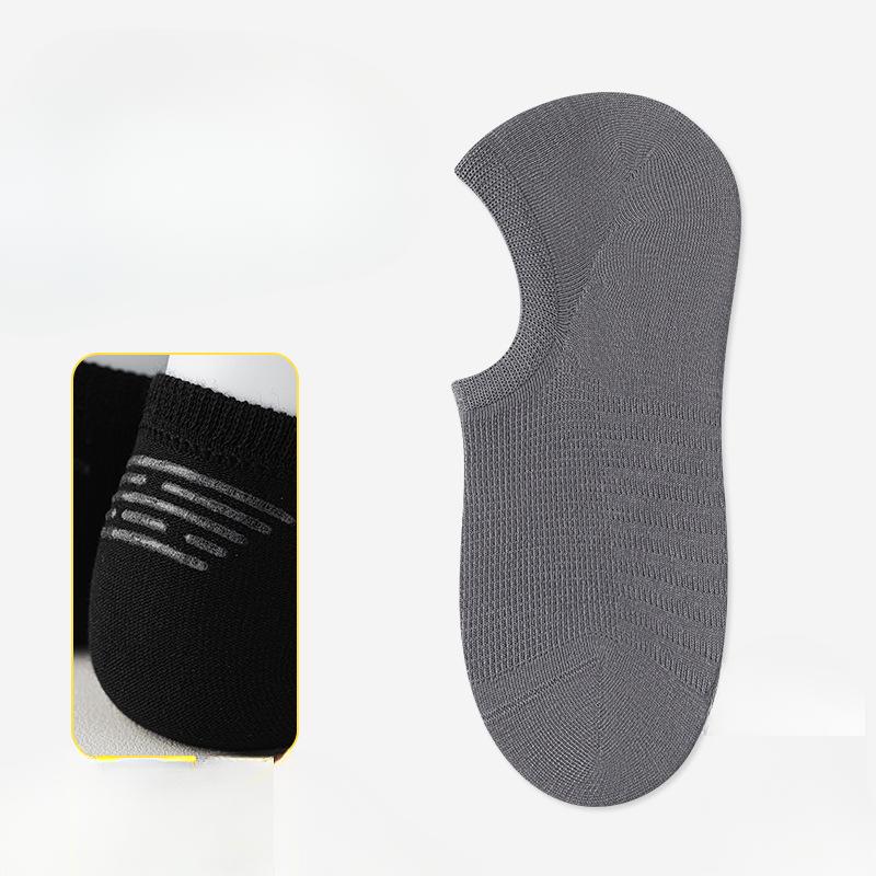 Men's Summer Mesh Breathable Invisible Not To Drop with Shallow Mouth Antibacterial Cotton Boat Socks