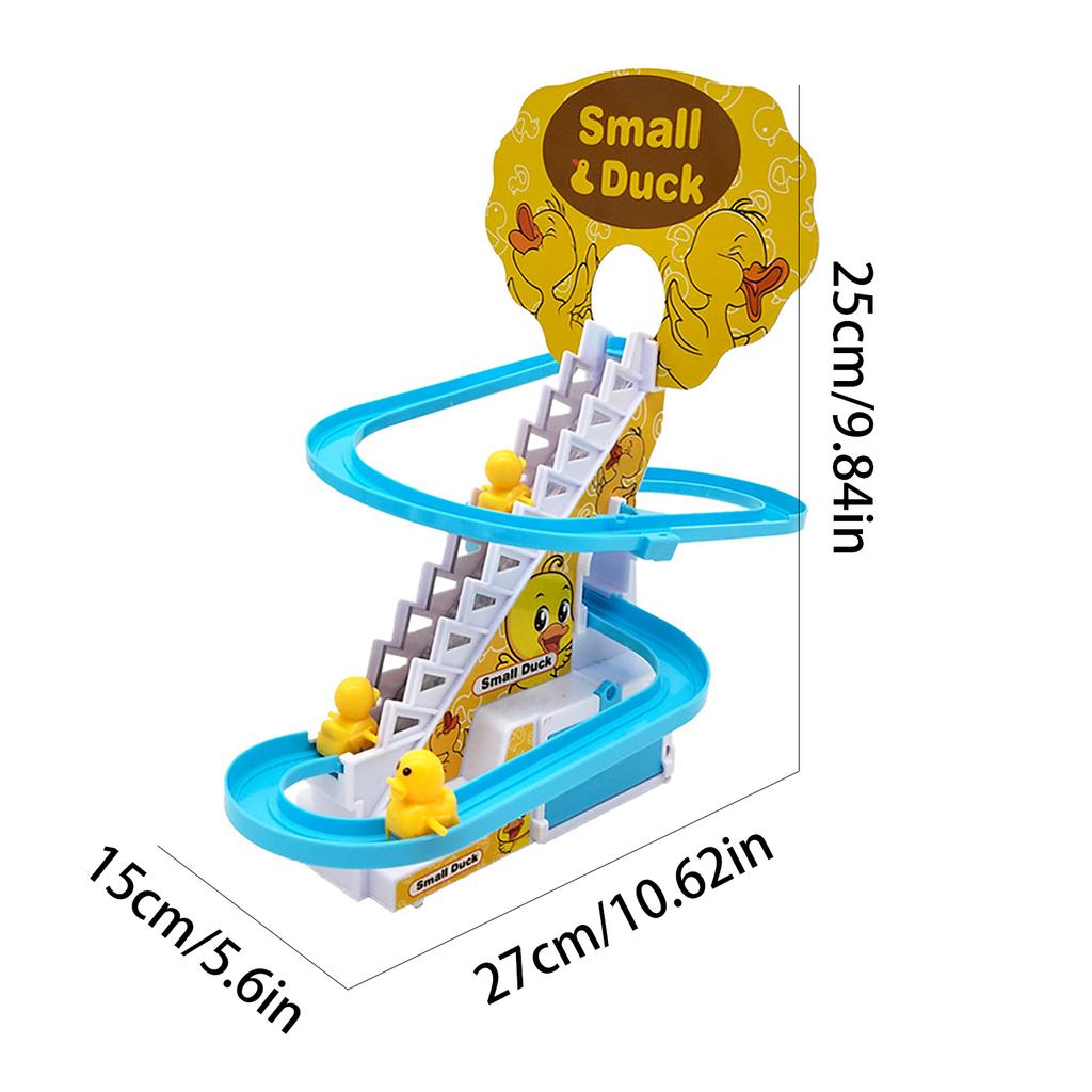 Children'S Yellow Duck Automatic Climbing Stairs Puzzle Electric Track Toys Fun Gifts Creative Christmas And Easter Gifts