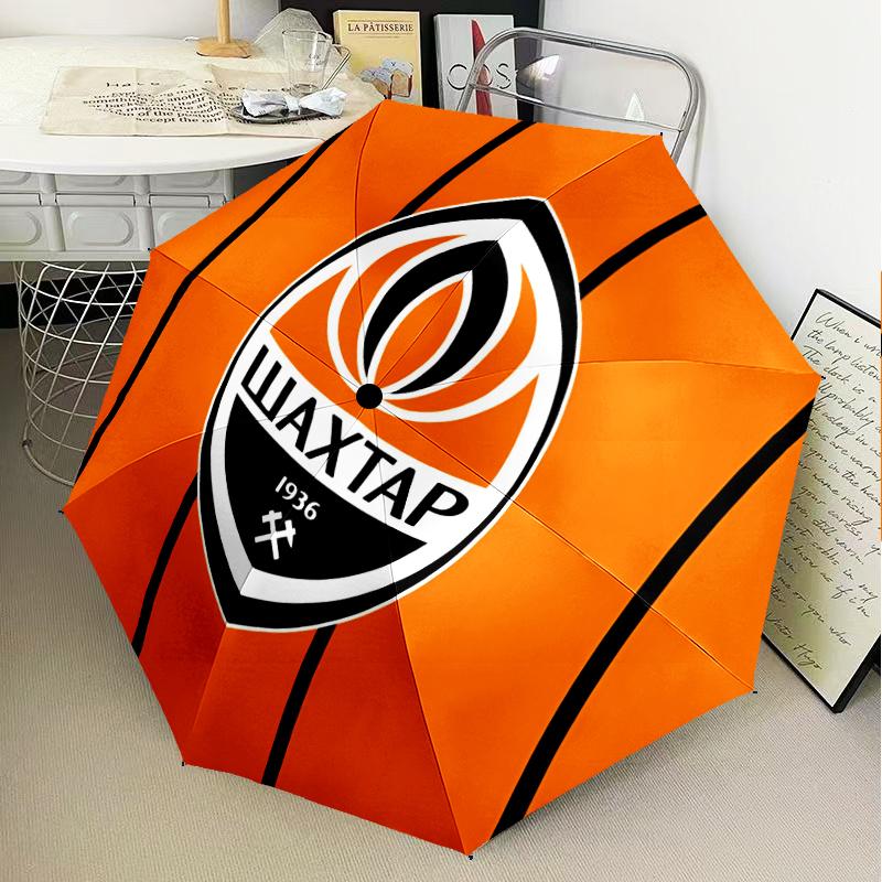 Ombrello Pieghevole Design Stemma Shakhtar Donetsk, Ombrello Automatico 8 Stecche per Viaggio, Uso Campeggio Regalo per Halloween Natale