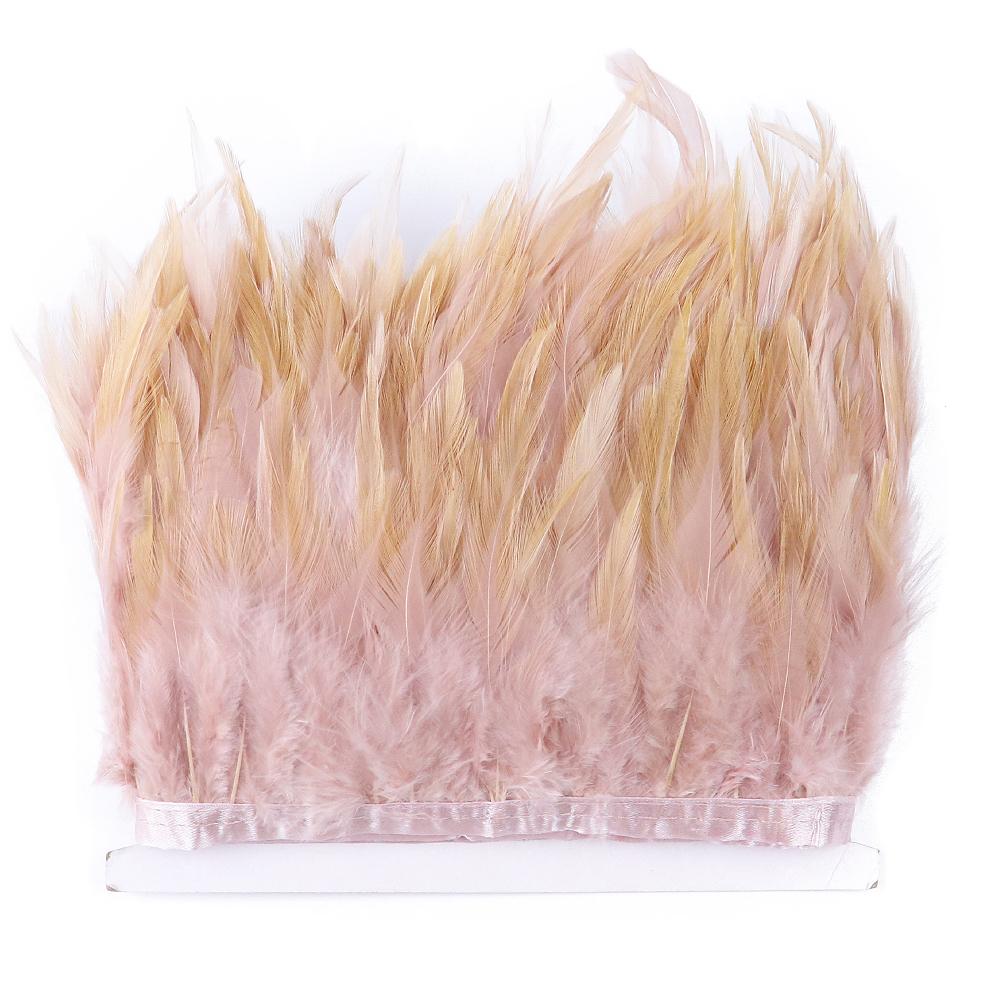 Feather4-6inch High Quality Chicken Feathers Trim Fringe 1meter Mint Green Rooster Feather Ribbon  Wedding Dress Creative Crafts Plumes