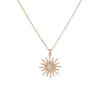 European and American fashion temperament metal wind sun alloy pendant personality sun moon stars dripping oil full diamond pendant collarbone chain