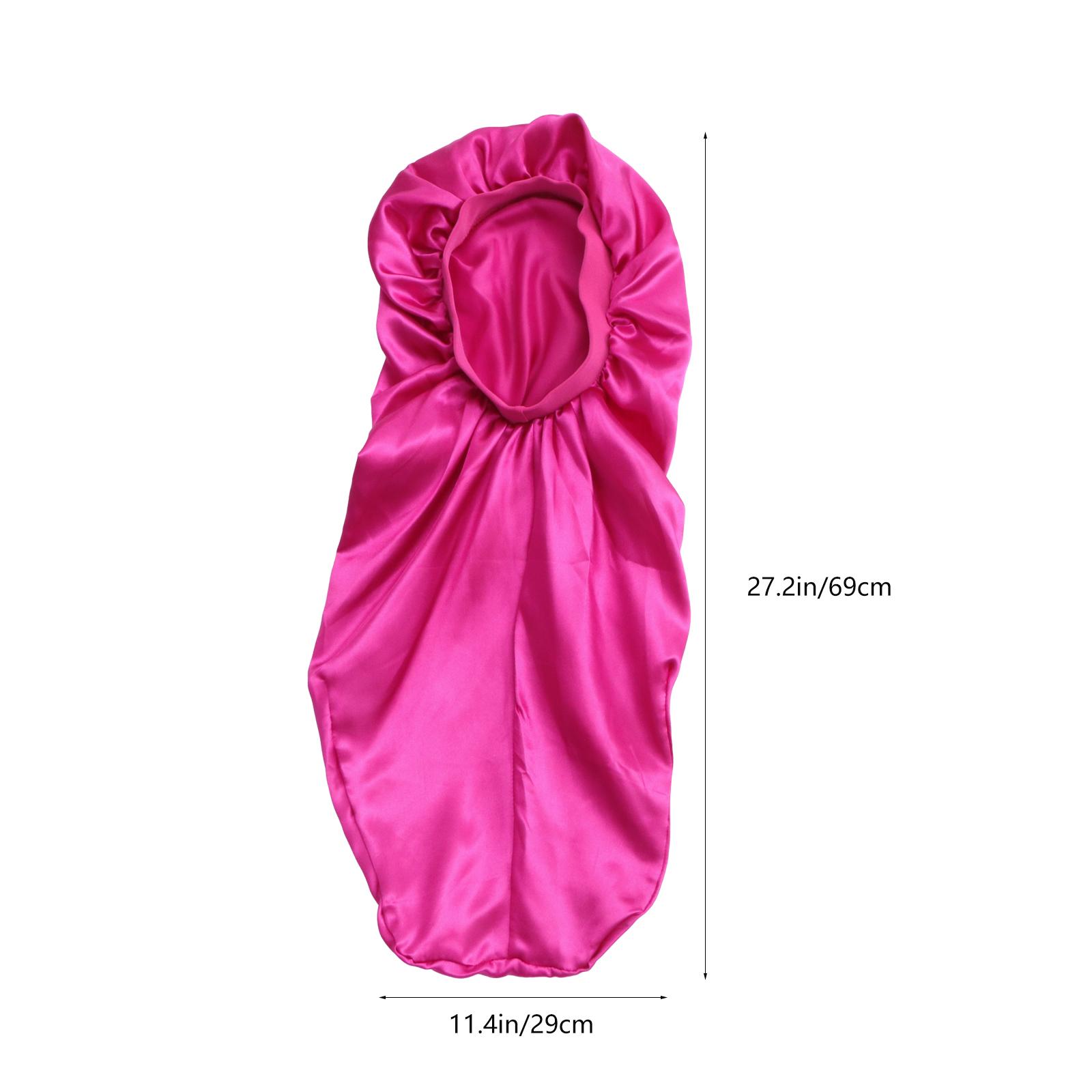 

3Pcs Satin Bonnet Sleep Cap with Elastic Band One Size Fit All Hair Coverage for Women Night Sleeping Long Hair Chemo Patient