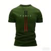 T-shirt de sport pour homme Taille européenne Manches courtes Col rond Séchage rapide Respirant
