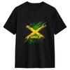 Jamaicansk flagga Herr T-shirts Jamaica Vintage T-shirt Kortärmad O-ringad T-shirt Bomull Originalkläder