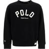 Polo Letter Print Logo Crew Neck Long Sleeve Sweatshirt Men Sweatshirt Black 710952041-002