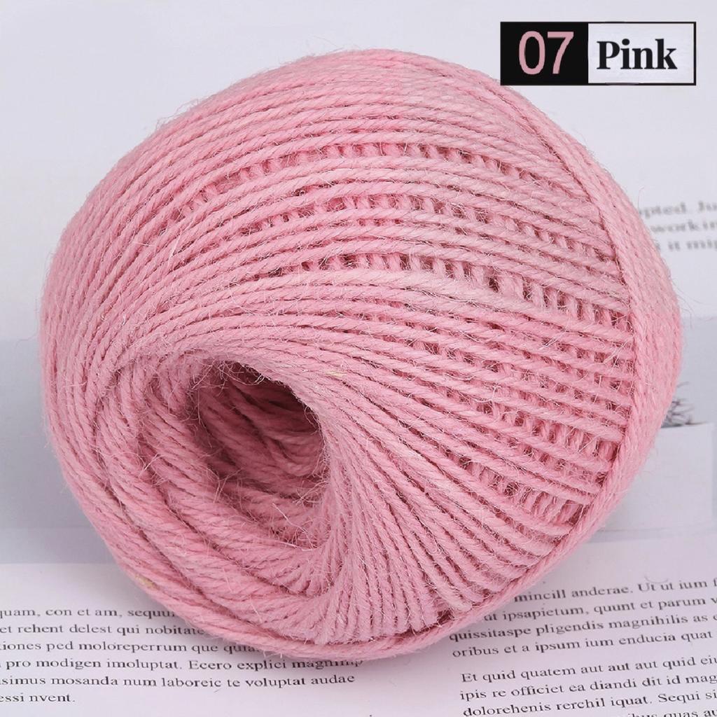 Natural 2MM 50M/Roll Colorful Natural Jute Twine Burlap Rope Burlap String Hemp Rope For DIY Crafts Wedding Gift Wrapping Decor