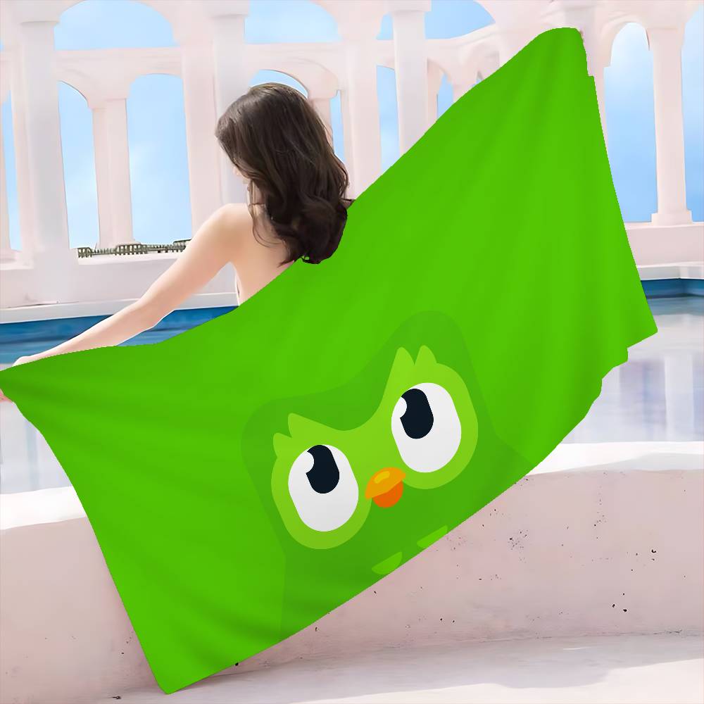 Funnyt D-Duolingo Microfiber Printed Beach Towel Mountain Climbing Yoga Beach Swimming Running Absorbent Soft Towel