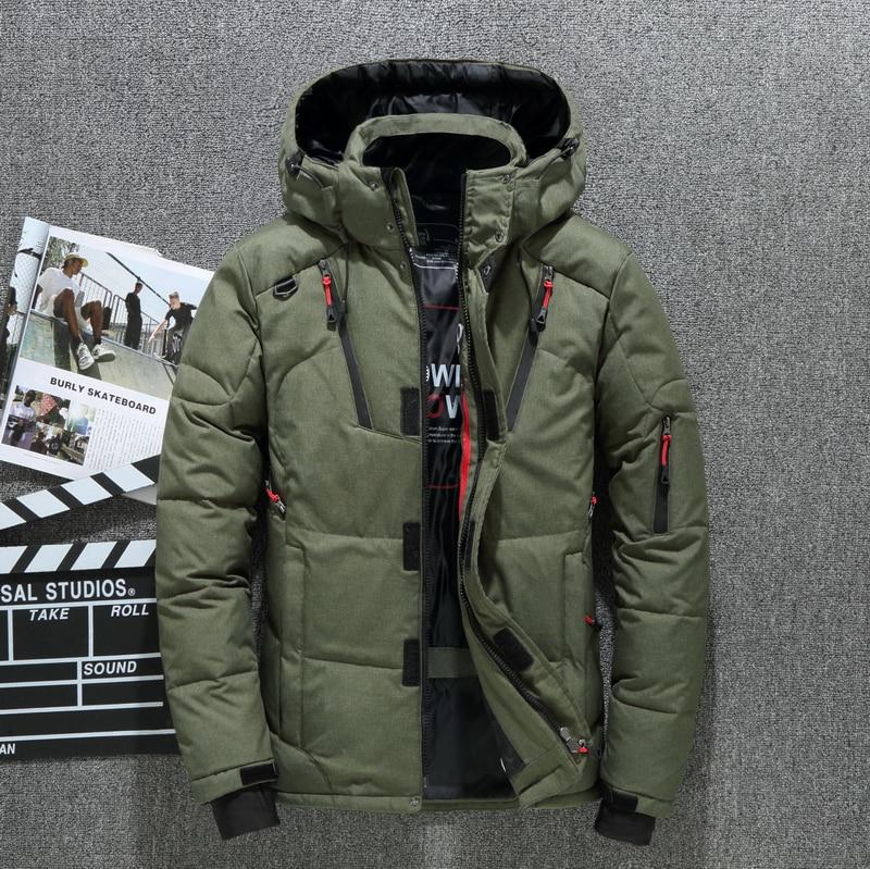 Christmas Gift Men's Down Jacket Snow Parkas Male Warm Hooded Windproof Winter Down Jacket Outerwear