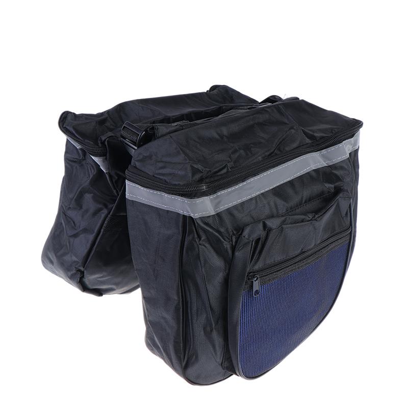 Bike Rear Seat Bag Rear Luggage Rack Large Capacity Waterproof Double Side Pannier Bag Bike Rear Seat Tail Bag Bike Accessories синий