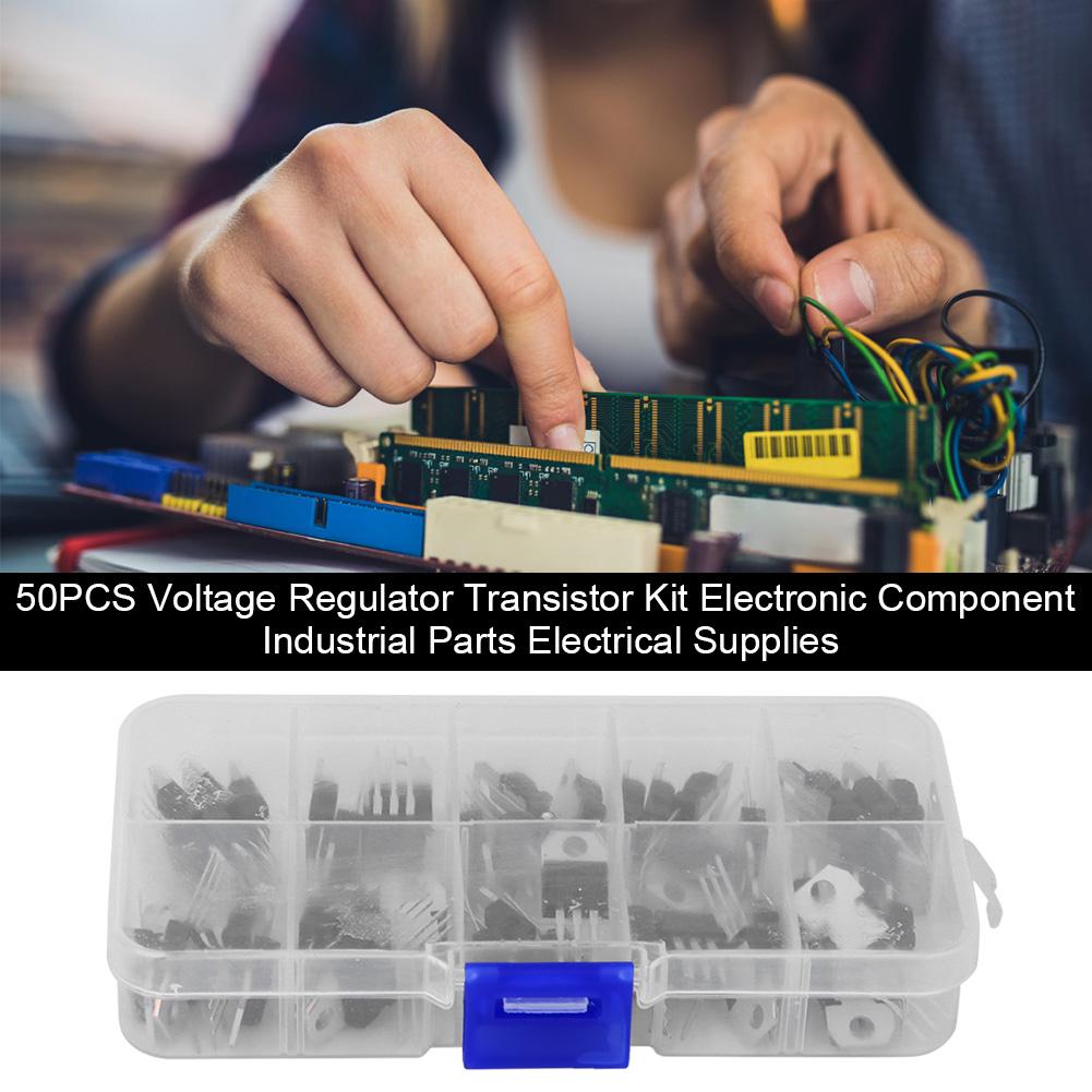 50PCS Voltage Regulator Transistor Kit Electronic Component Industrial Parts Electrical Supplies