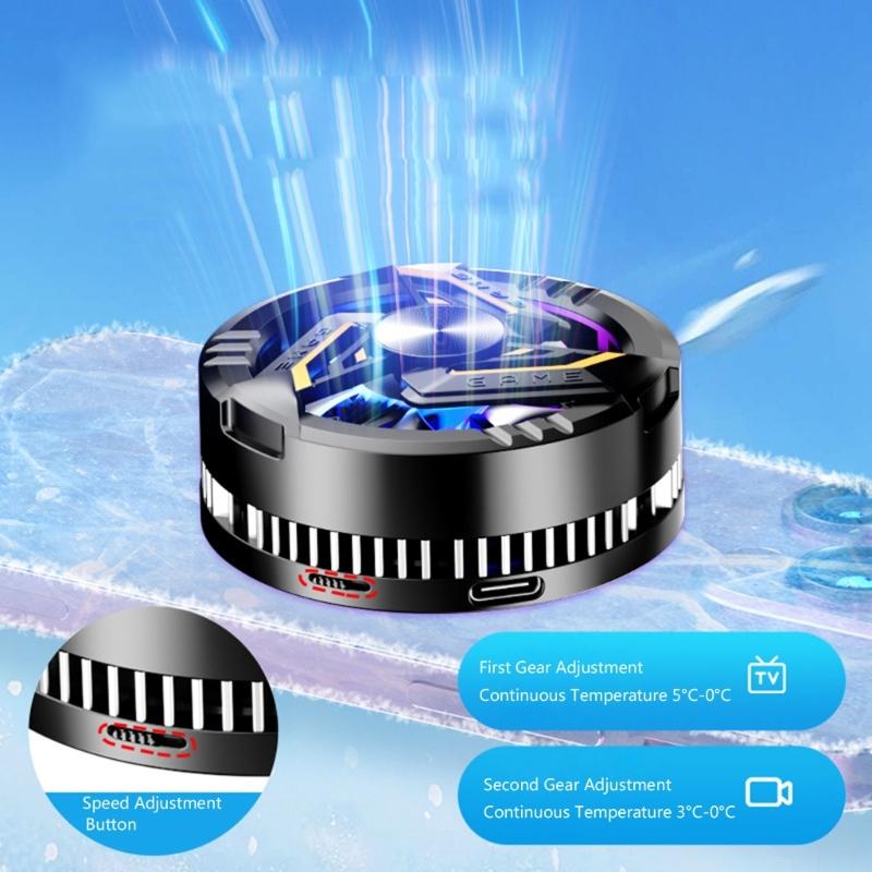 2 Gear Adjustable Cooling System Low Noise Heatsink for Mobile Phone Portable Magnetic Cooling Fan for Phone 16 15 14