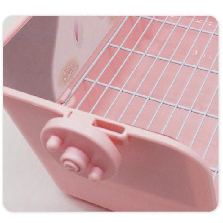 Corner Litter Pan Cage Potty Trainer Litter Box for Rabbit Plastic Material