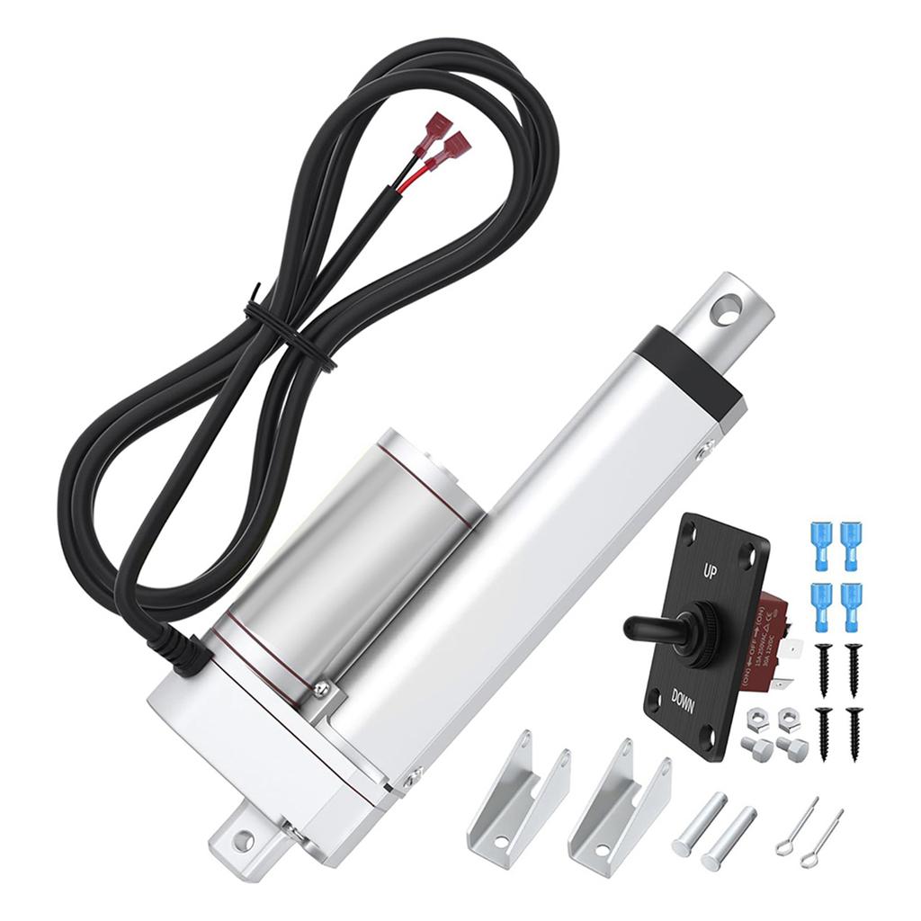 Linear Actuator 12V 330lb/1500N Heavy Duty 6inch Linear Motion Actuator High Speed 10mm/S Fast Electric Actuator IP54