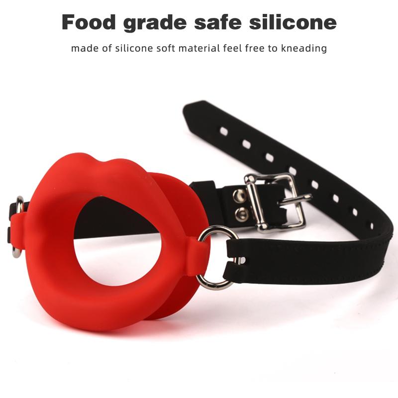 Silicone Oral Fixation Silicone O Ring Mouth Plug Open Gag Toys for Couples Sex Shop BDSMM Bondage Restraint Lips Shape Sex Toys