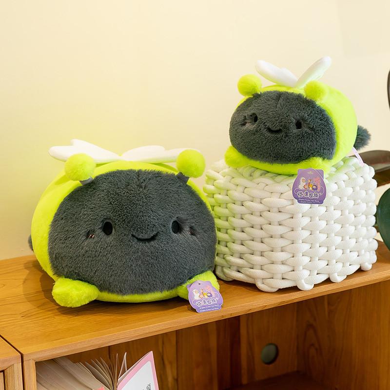 Cute Firefly Plush Toy Wholesale Cartoon Insect Doll Green Pillow Children's Gift