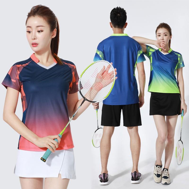 Badminton Tennis Sport Shirts Quick Dry Breathable Team Uniforms Men Women Customizable