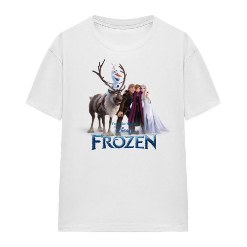 Frozen Womens/Ladies Elsa Anna Kristoff Olaf Group Shot T-Shirt