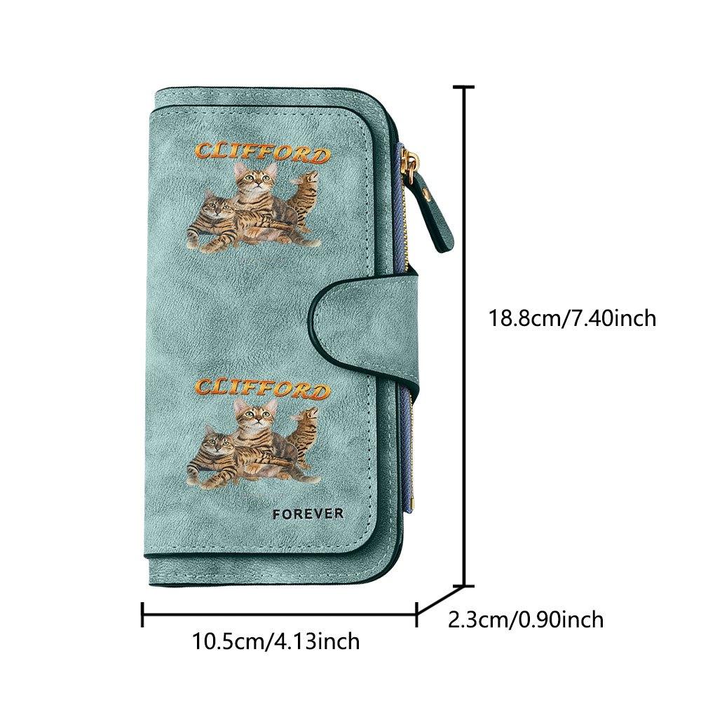 Clifford Cat Long Zipper Wallet Large Capacity Card Holder Unisex Clutch Bag Fashionable Zipper Coin Purse Perfect For Daily Commute Travel Shopping