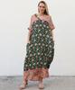 Summer Plus Size Loose Fit Vacation V-Neck Short Sleeve Maxi Dress Women Beach