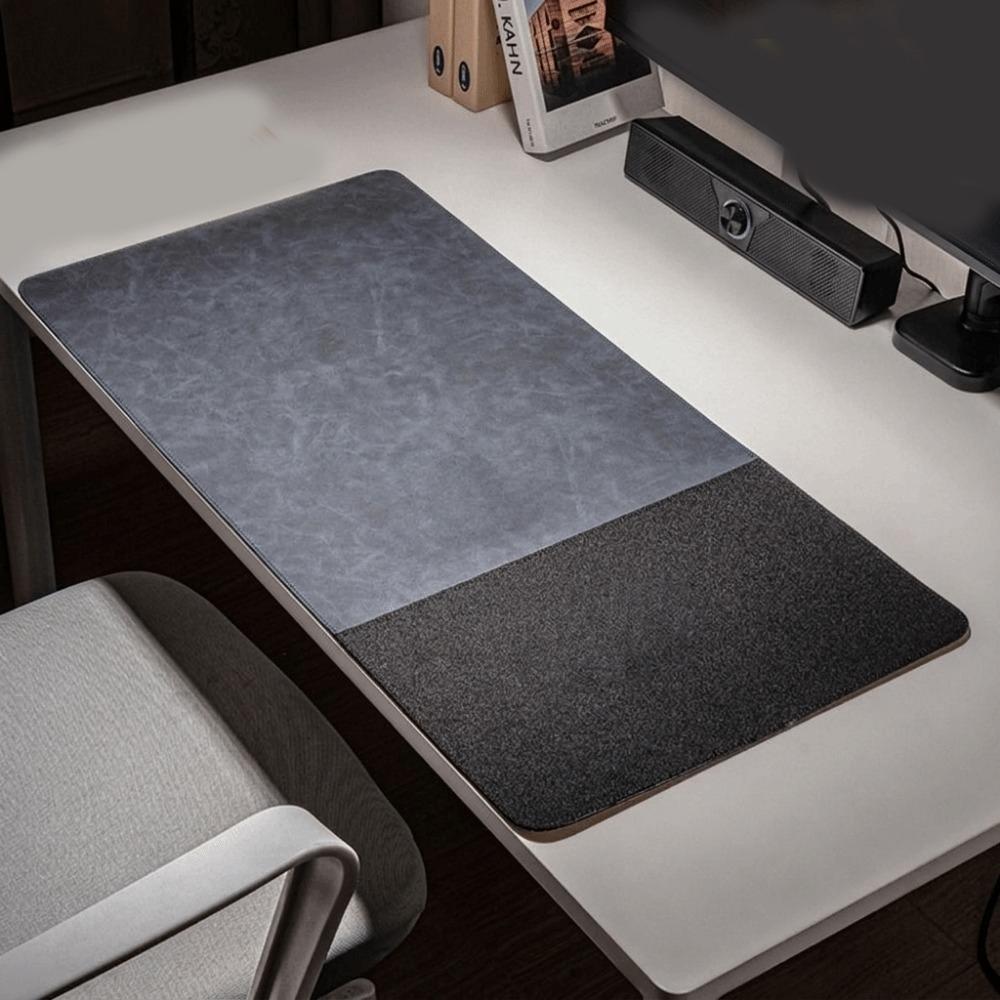 Anti-wear Portable Retro Mousepad Large PVC Leather Mouse Pad Double-sided Non-slip Esports Table Mat Desktop