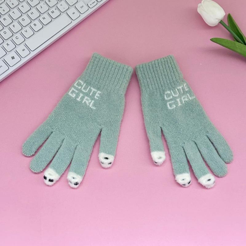 

Однотонная вязаная шерсть, теплая и морозостойкая осенне-зимняя модель, перчатки с пятью пальцами и открытыми пальцами, мужские и женские, повседневные и универсальные, милая шапка-бини в виде рыбки One Size