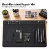 Heat-Resistant Soldering Mat Flexible Silicone Repair Work Rollable