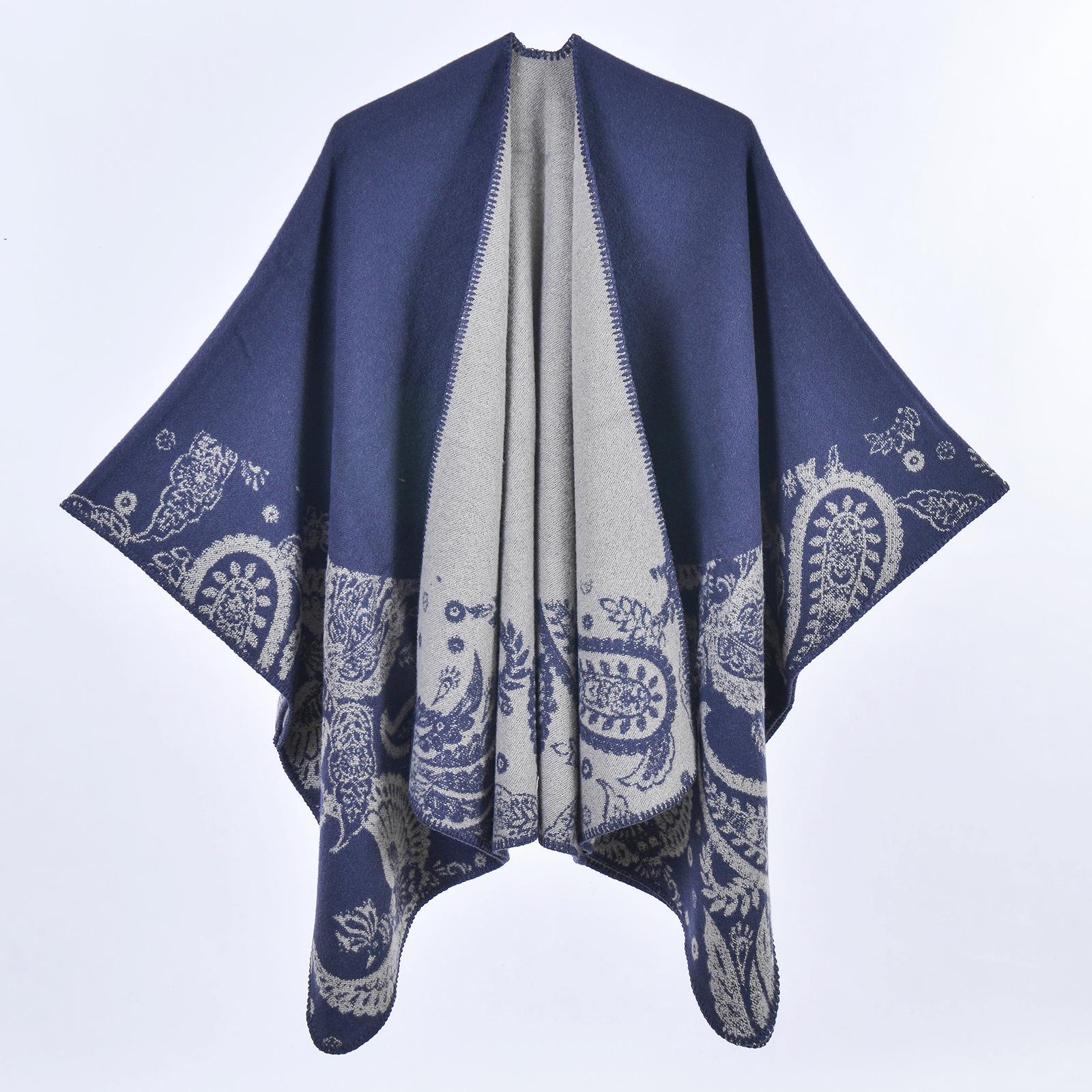 

Новый шарф женский европейский и американский ретро-стиль кешью цветок утолщенный теплый большой платок накидка Amazon One size