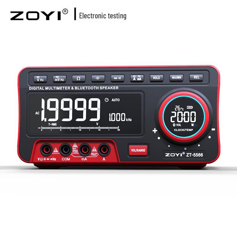 

Мультиметр з Bluetooth-динаміком ZOYI ZT-5566: Високочіткий 4,5-розрядний дисплей з термометром