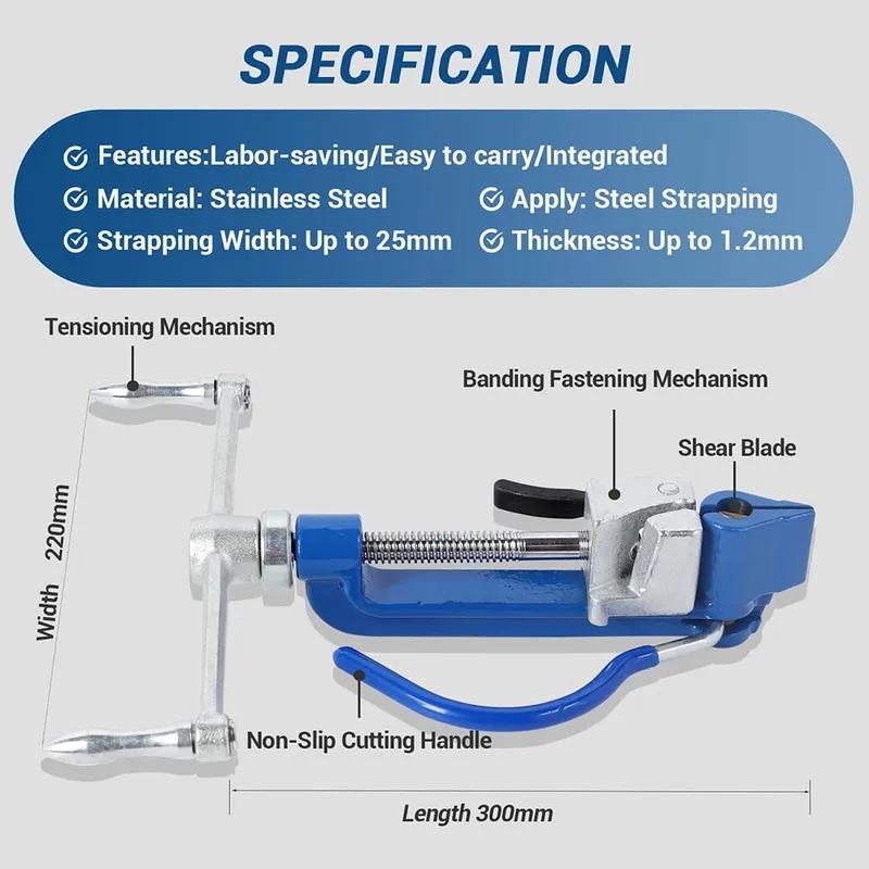 Stainless Steel Cable Tie Gun Bundle Tool Tensioning Trigger Cable Gun Cutter Stainless Steel Zip Hand Fastening Strap