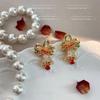 Christmas Edition: Colorful Gem Bell Bow Zircon Studs - Retro High-End Earrings