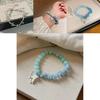 Blue Delicate Butterfly Bracelet For Women Sweet Style Beaded Jewelry Friendship