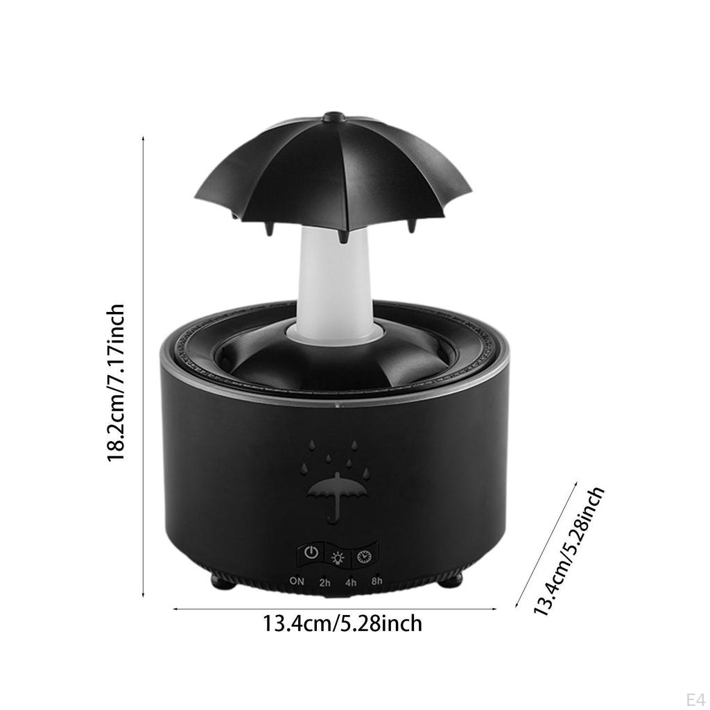 Rotating Umbrella Drop Humidifier Multipurpose for Home Tabletop Study White