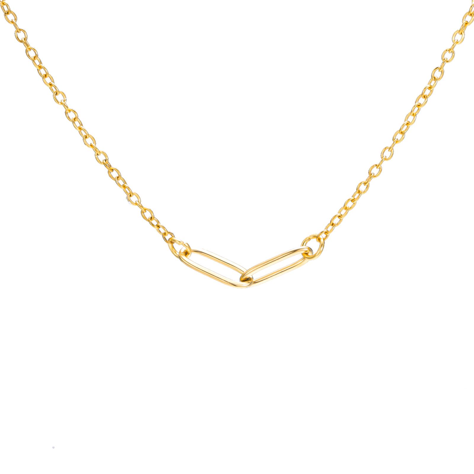 

Cazador Stainless Steel Minimalist Paperclip Link Chain Choker Necklace for Women Fashion Jewelry Necklaces Gift New 45cm