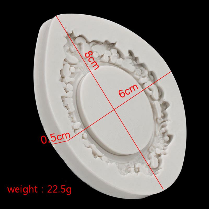 Moule à Fondant en Silicone Cadre 3D Décoration de Gâteau Chocolat Moule de Cuisson Fad