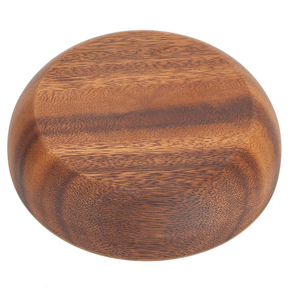 Wooden Snack Dish Fruit Food Salad Soup Bowl For Home Coffee Shop