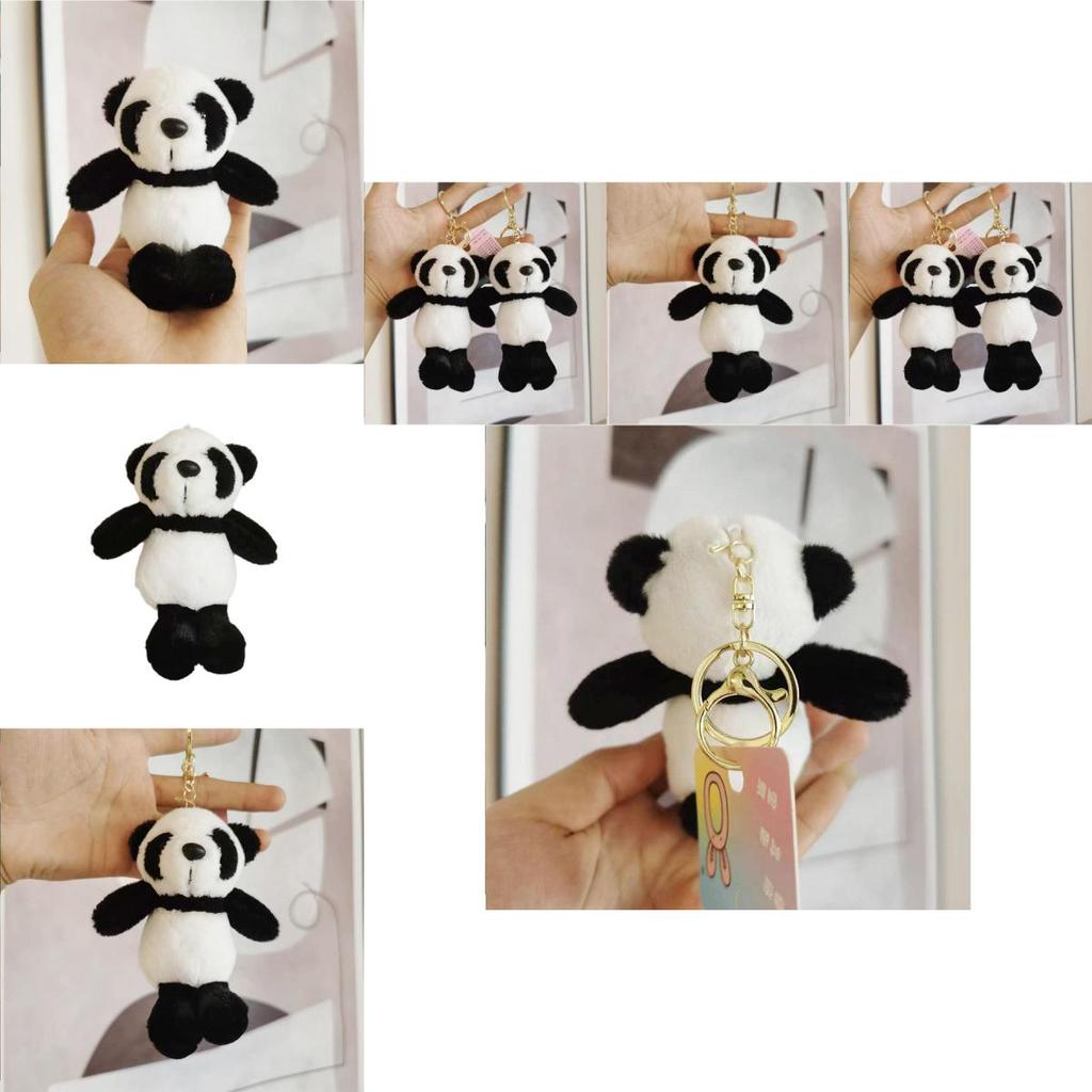 Genuine Panda Plush Keychain Cute Soft Animal Doll Stuffed Toy Bag Accessory