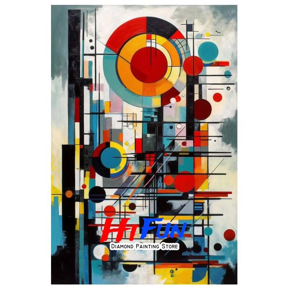 Diamond Painting Full Drill Western Abstraction Art Wassily Kandinsky Poster Rhinestones Mosaic Embroidery Living Room Decor