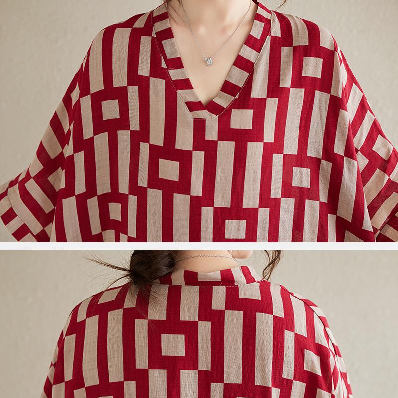 Czeska sukienka retro z dekoltem w serek plus size Nowa moda Uniwersalna literacka rozkloszowana długa sukienka damska