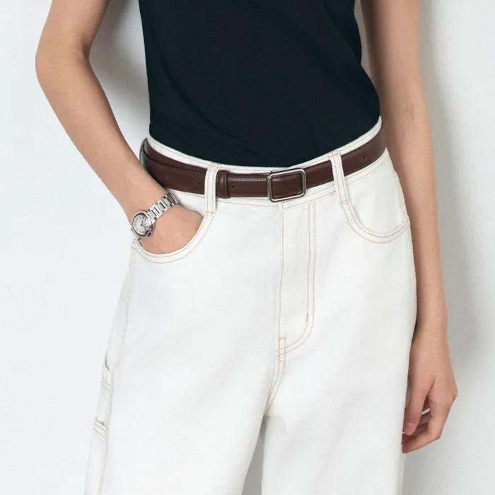 SIAC3108 Classic Frame Leather Belt_Brown