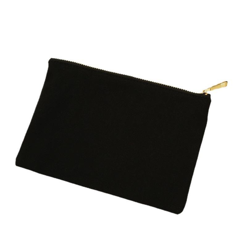 Canvas Zipper Pouch Makeup Cosmetic Brush Travel Case Luxury Makeup Bag Gold  Fashion Tote Bag with Zipper Reusable