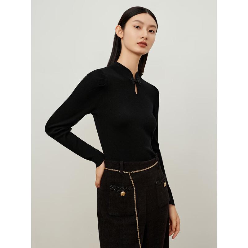 JUZUI New Chinese Style Puffy Sleeve Shimmer Sweater (JWDD31033)