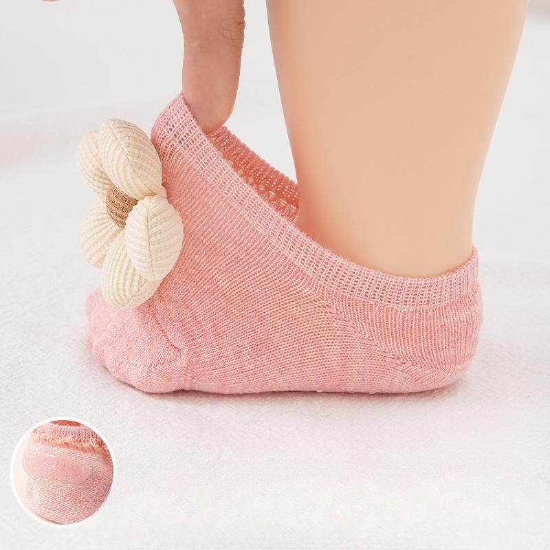 High Quality Cotton Newborn Babies Socks for Girls Cute Flowers Toddler Princess Anti-Slip Children Sock Infant Soft Baby Stuff