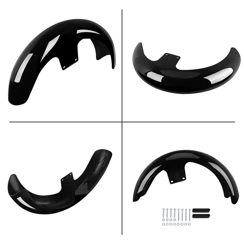 Motorcycle Black 19" 21" 23" Wrap Front Fender Mudguard For Harley Touring Electra Street Glide Road King Ultra Custom Baggers